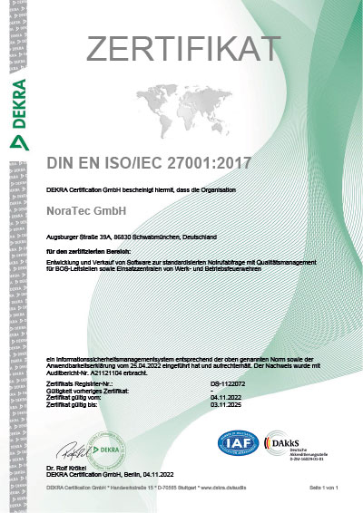 zertifikat din iso